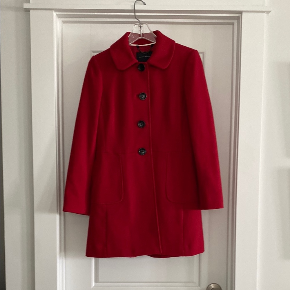 Banana Republic Red Women's Wool Coat XS